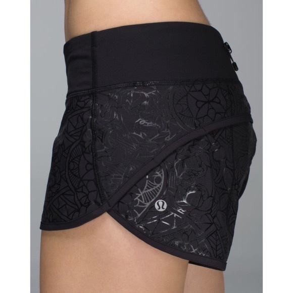 lululemon athletica Pants - Lululemon Speed Short Prisma Embossed Black 4